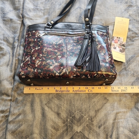 Patricia Nash Scarlet Bloom Leather Tote - Picture 10 of 16